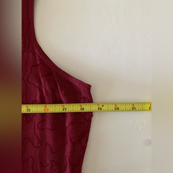 Scully Sleeveless Lace-Up Embroidered Floral Jacquard Tie Waist Midi Dress M - Picture 7 of 10